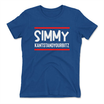 Simmy Kantstandyourbitz Womens T-Shirt in Royal color